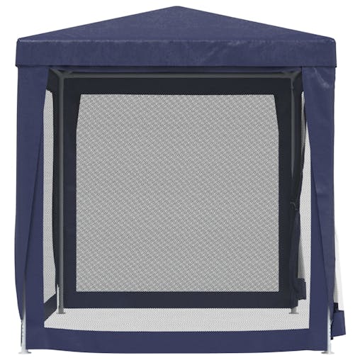 NNEVL Party Tent with 4 Mesh Sidewalls Blue 2x2 m HDPE