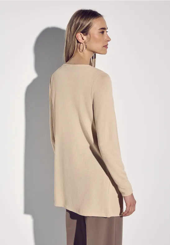 Lange Strick-Look Jacke