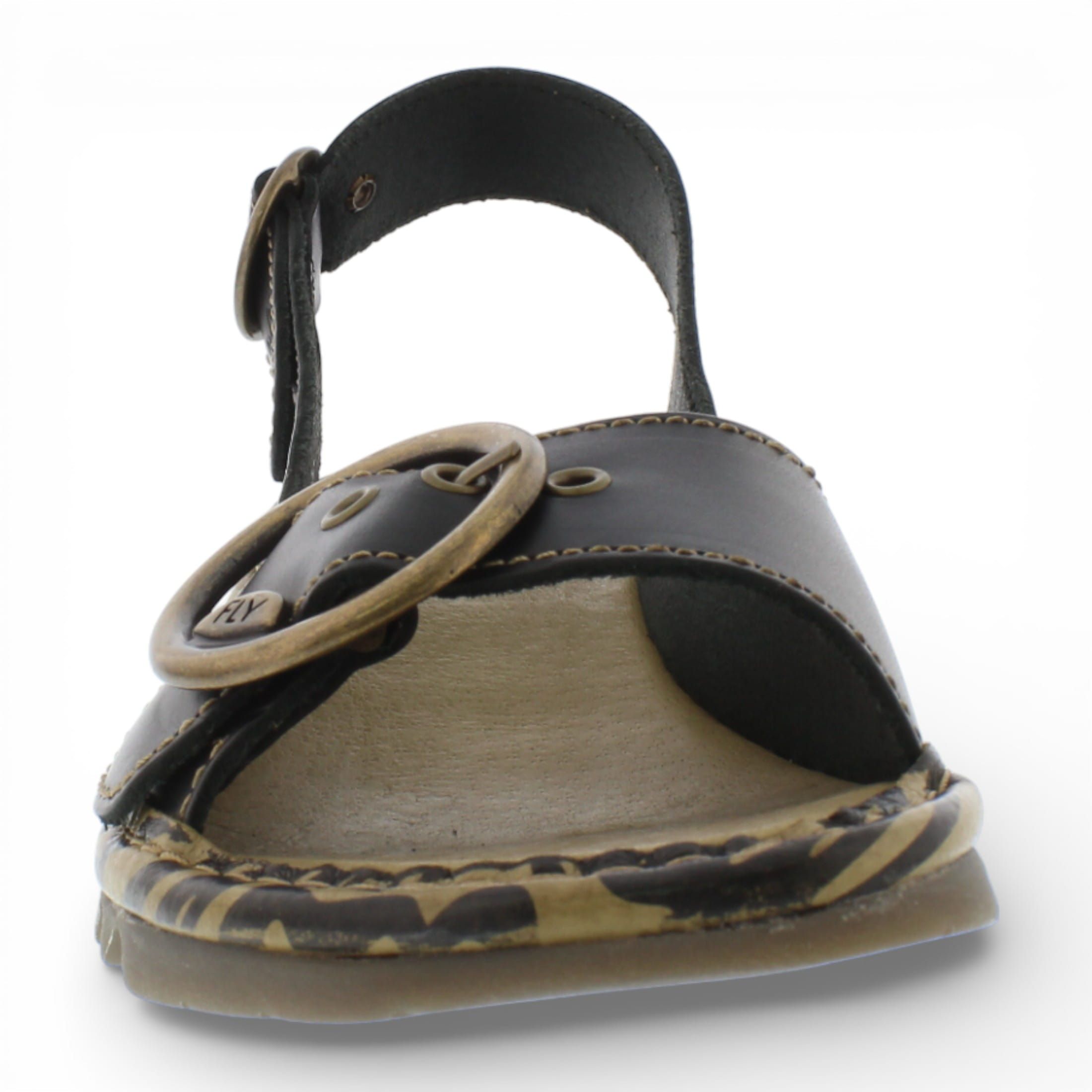 Infinity Leather Fly London Leather Wedge Sandals - TRAM723FLY
