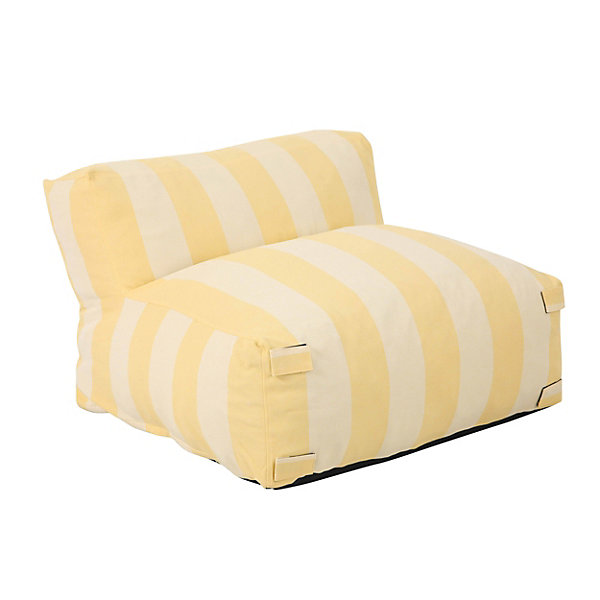 Fauteuil de jardin rayé pour canapé modulable jaune clair MixiOviala