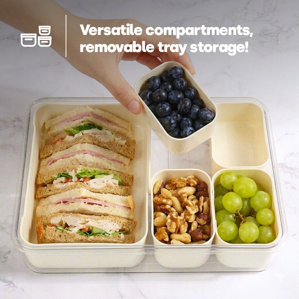 LIVIVO Snack Storage Box 5 Tray Airtight Food Storage Container