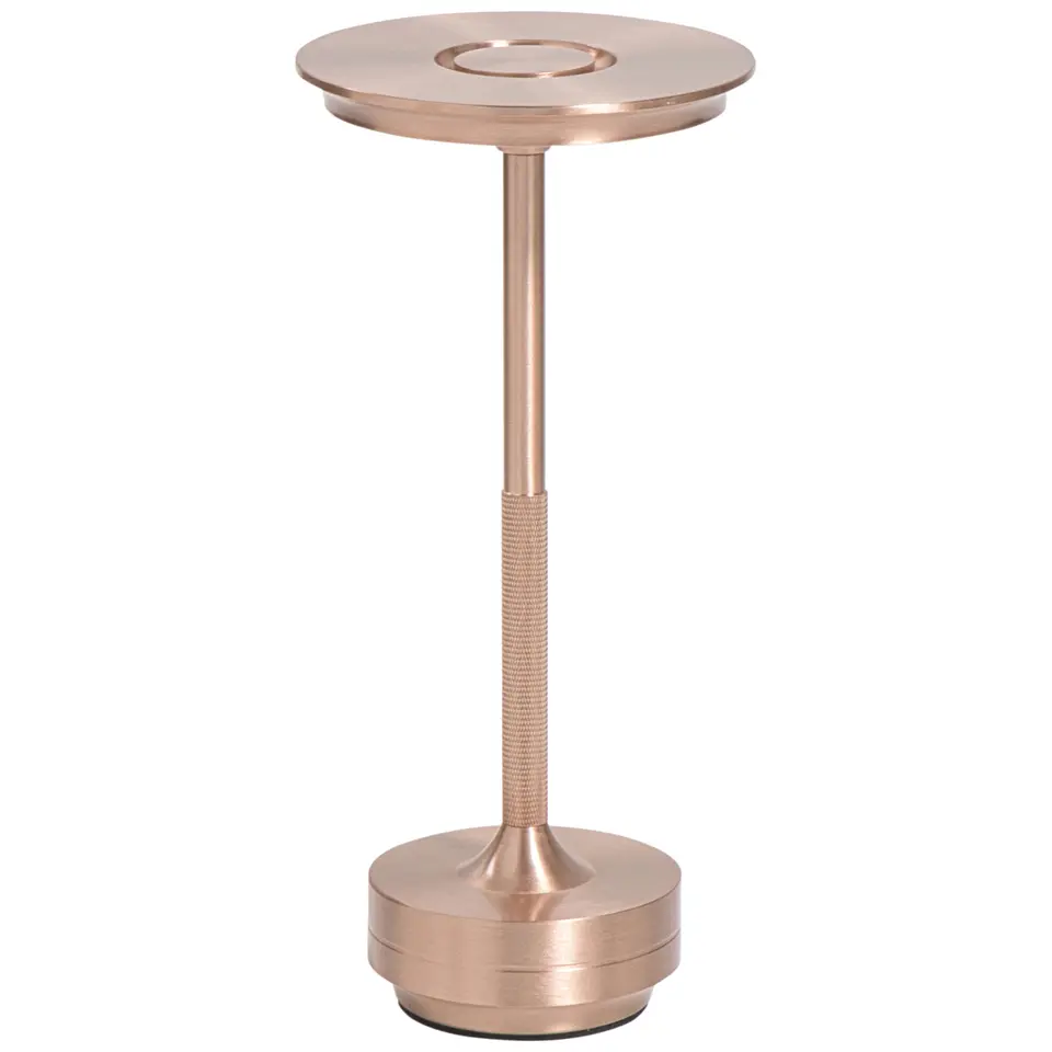 Tafellamp Lux rosegoud USB LED - 27,5x13x13 cm