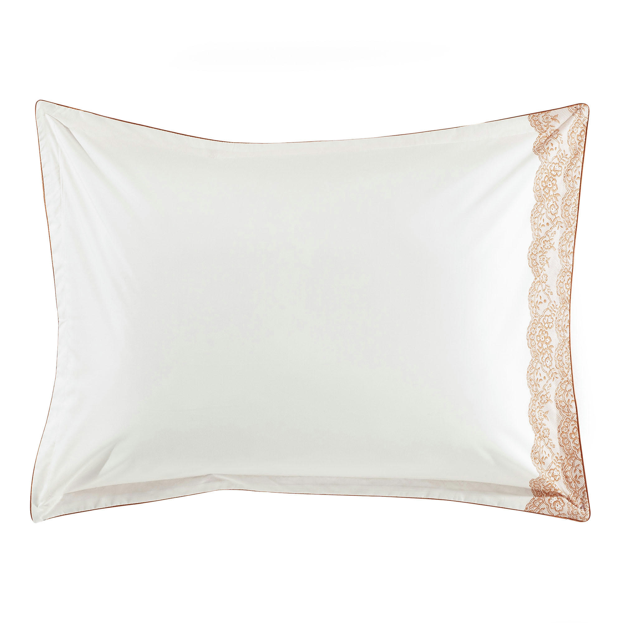 RÉCITAL - Taie d'oreiller imprimée en percale de coton Cuivre 50x70