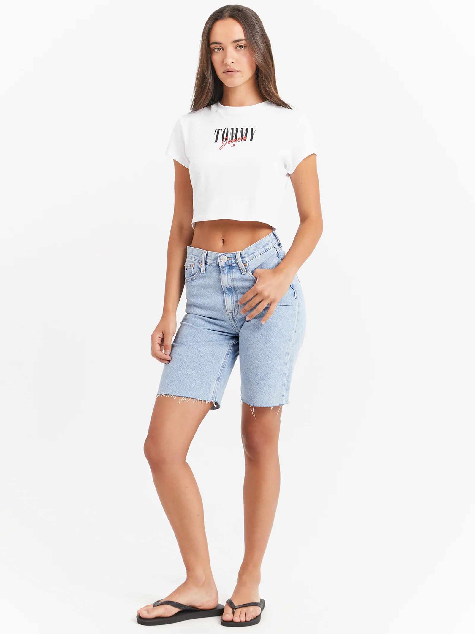 Harper Bermuda High Rise Denim Jorts