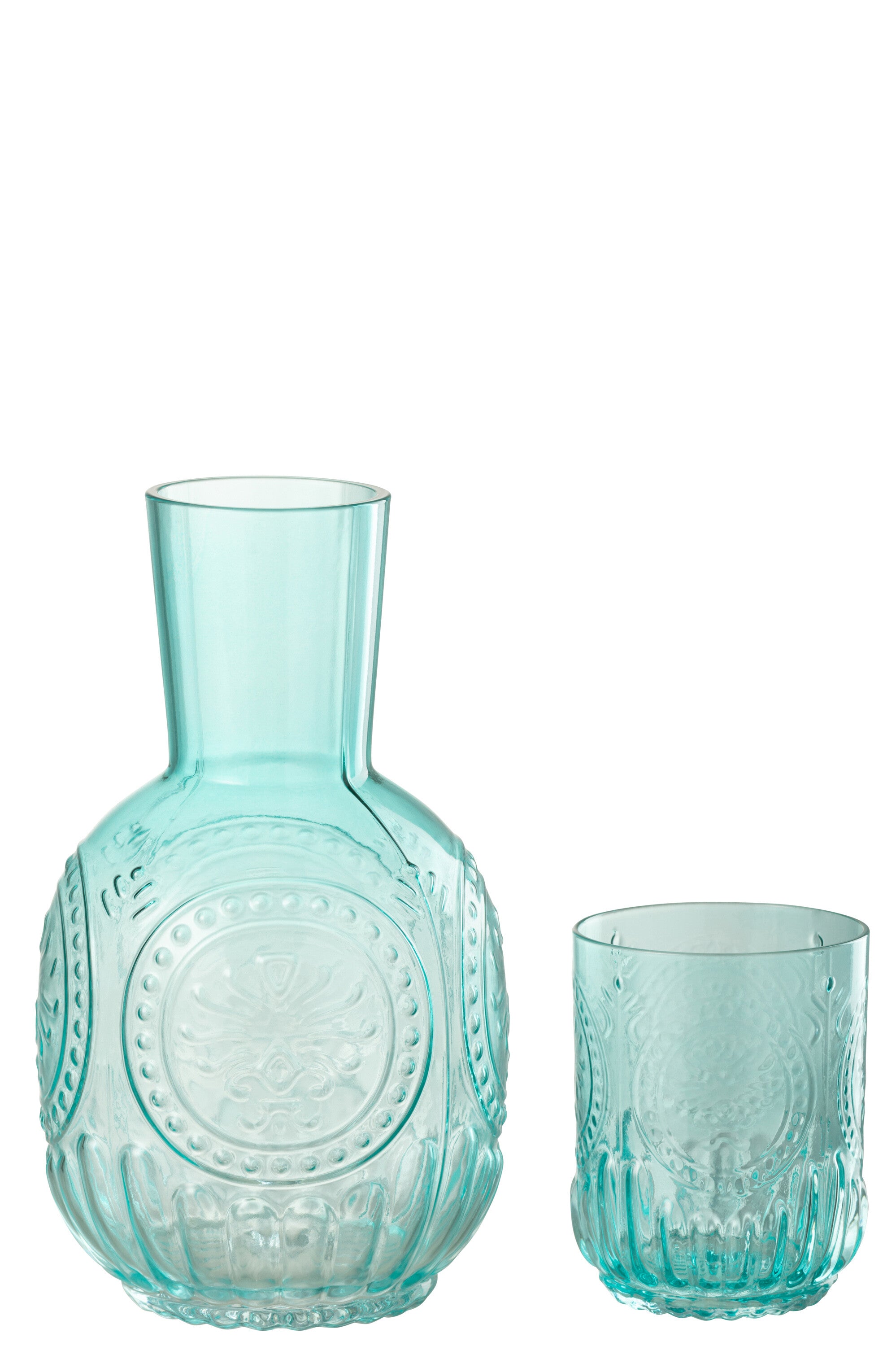 J-Line karaf + glas Maya - glas - turquoise