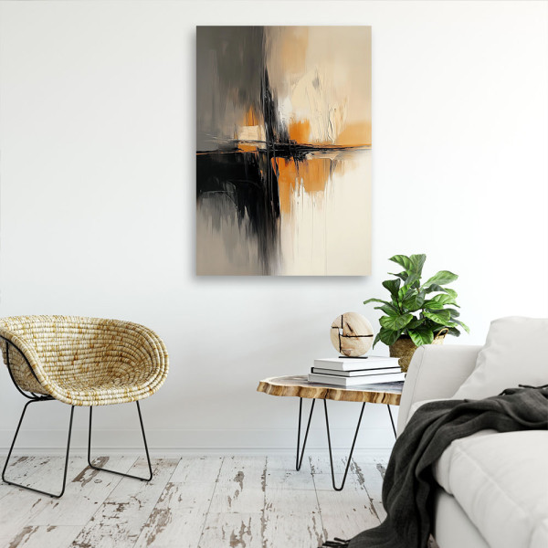 Feeby Obraz na płótnie, Abstrakcja w odcieniach Beżu 40x60