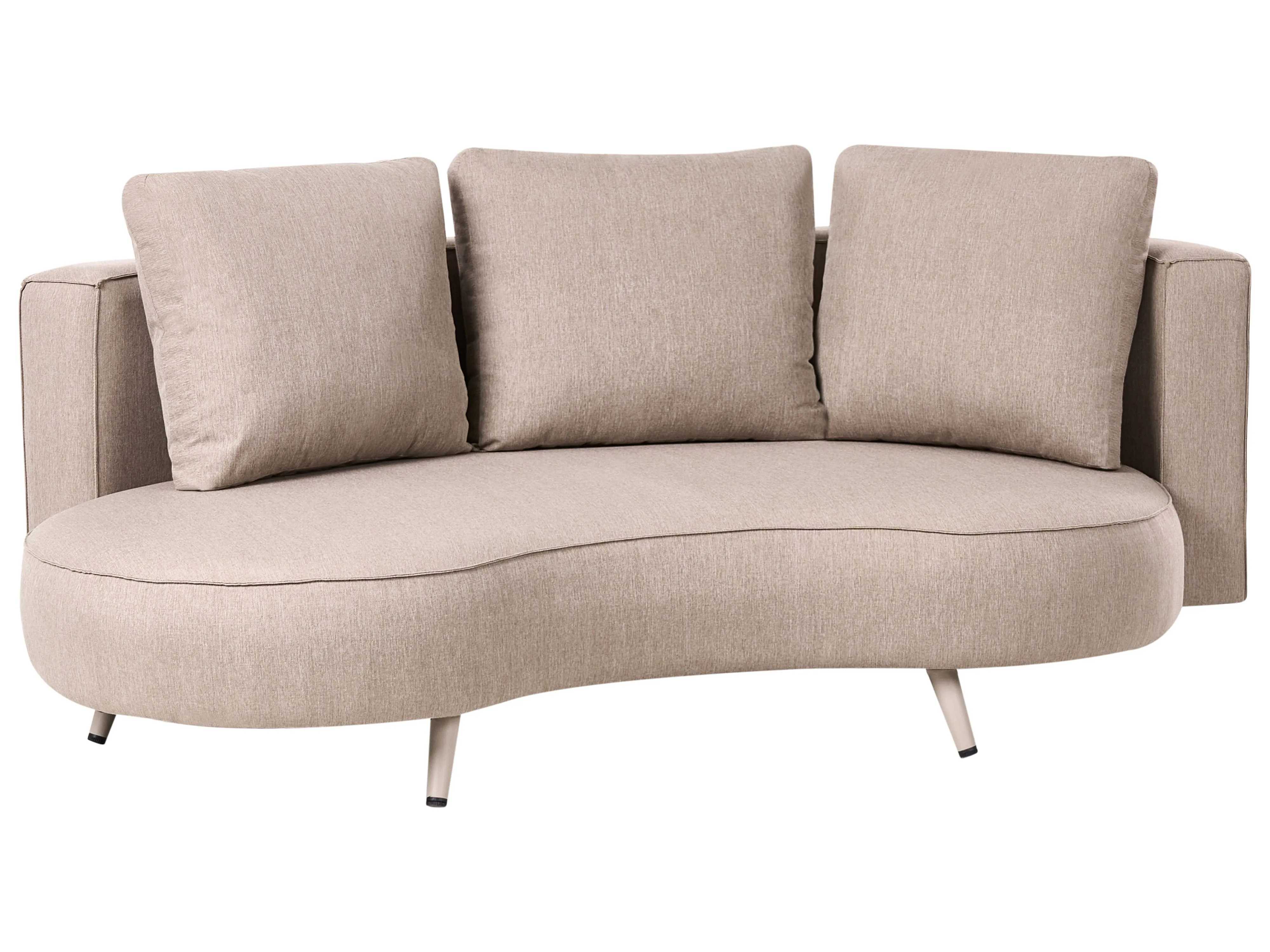 Garden Sofa 3 Seater PARORI Right Hand Beige
