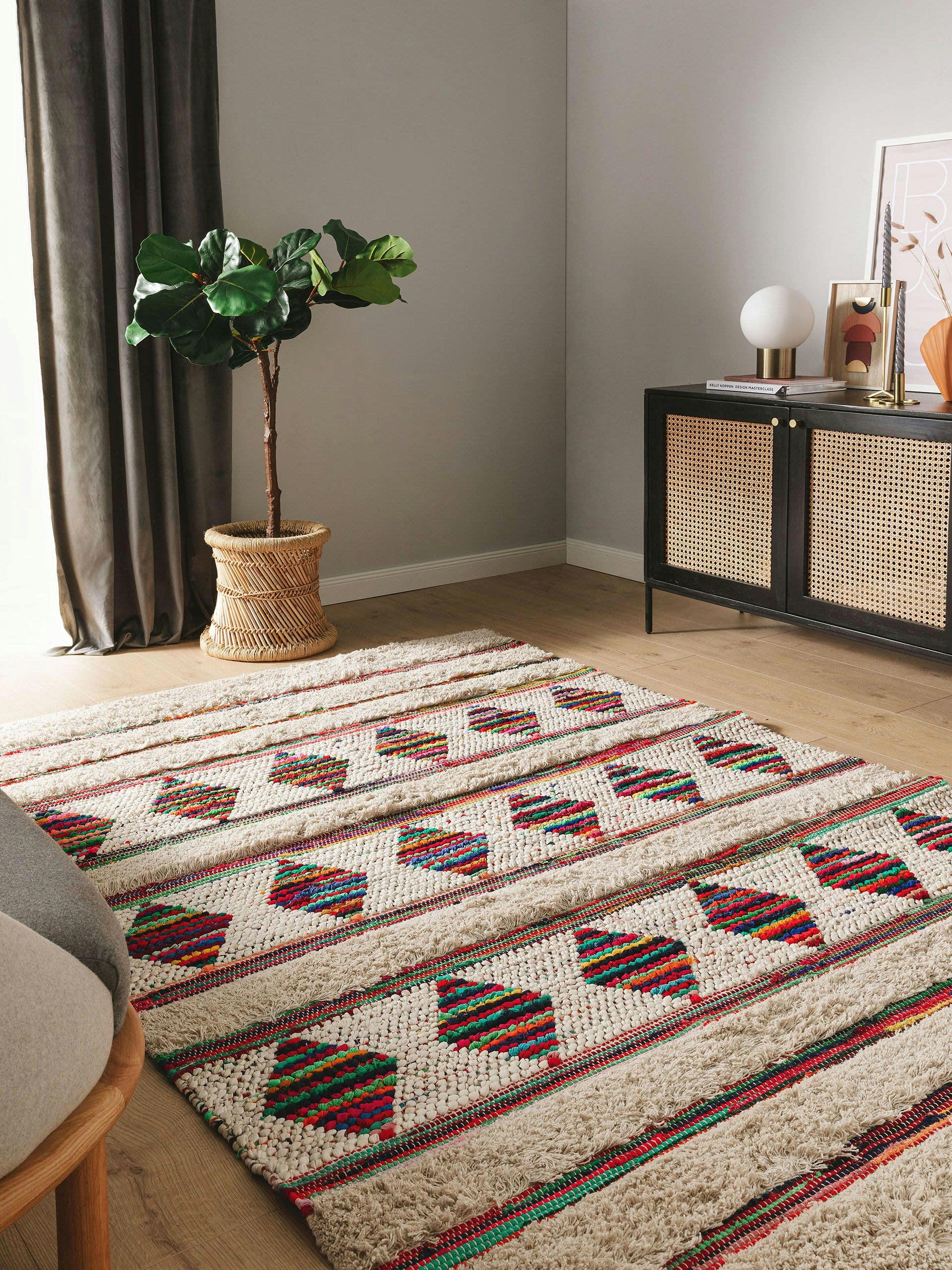 WINNIE - Tapis en coton multicouleur 160x230