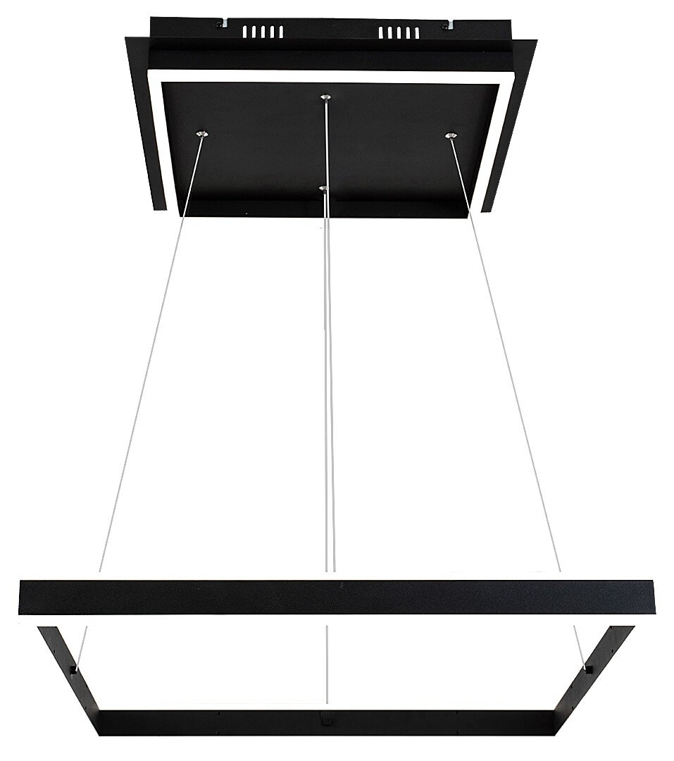 Lampa wisząca Quadro czarna matowa-biała LED 1x60W 4000K 1670lm Rabalux