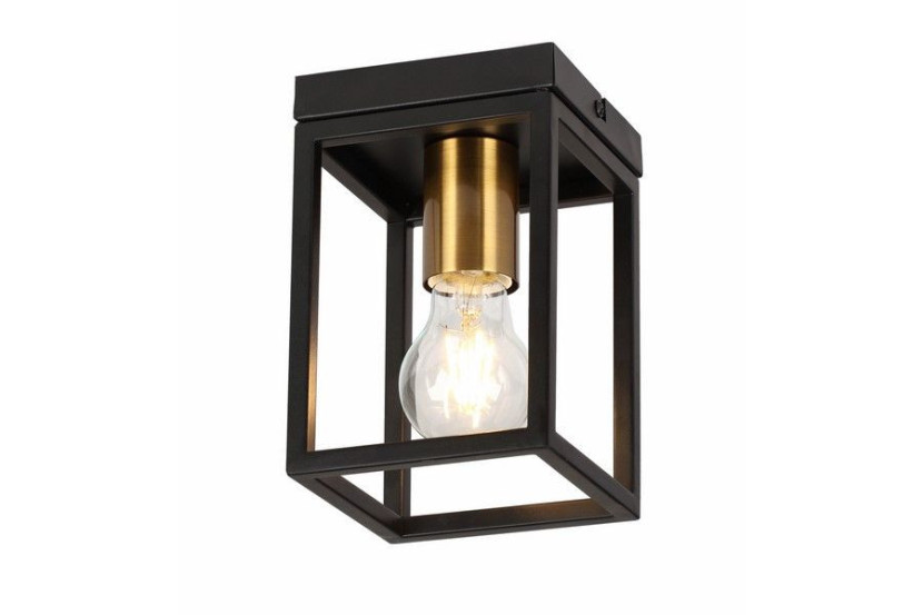 Lampa sufitowa ciemny mosiądz Cage 1xE27x40W wym: 18x12x12 cm Reality