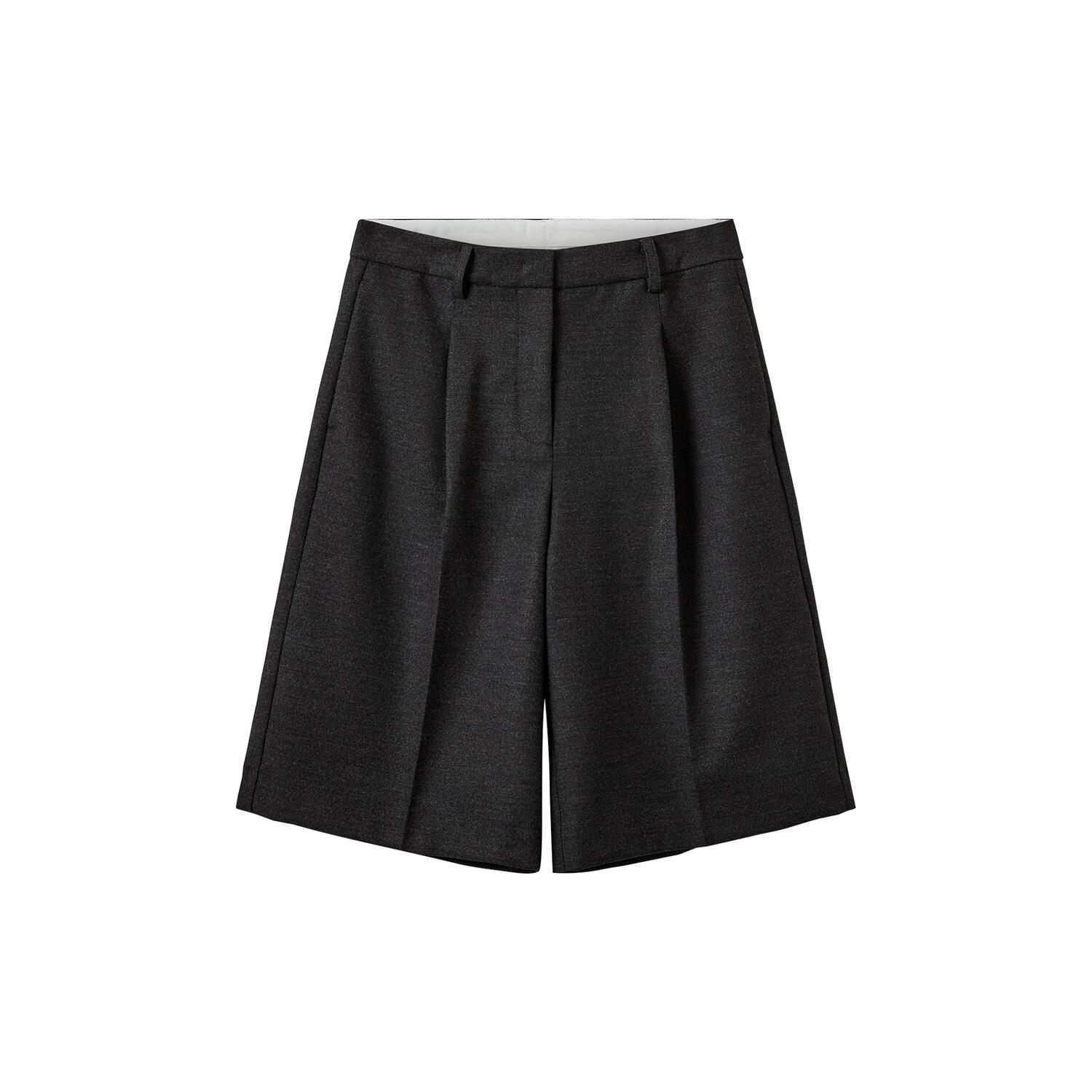 ELSYSW BERMUDA SUITING SHORTS, dark grey