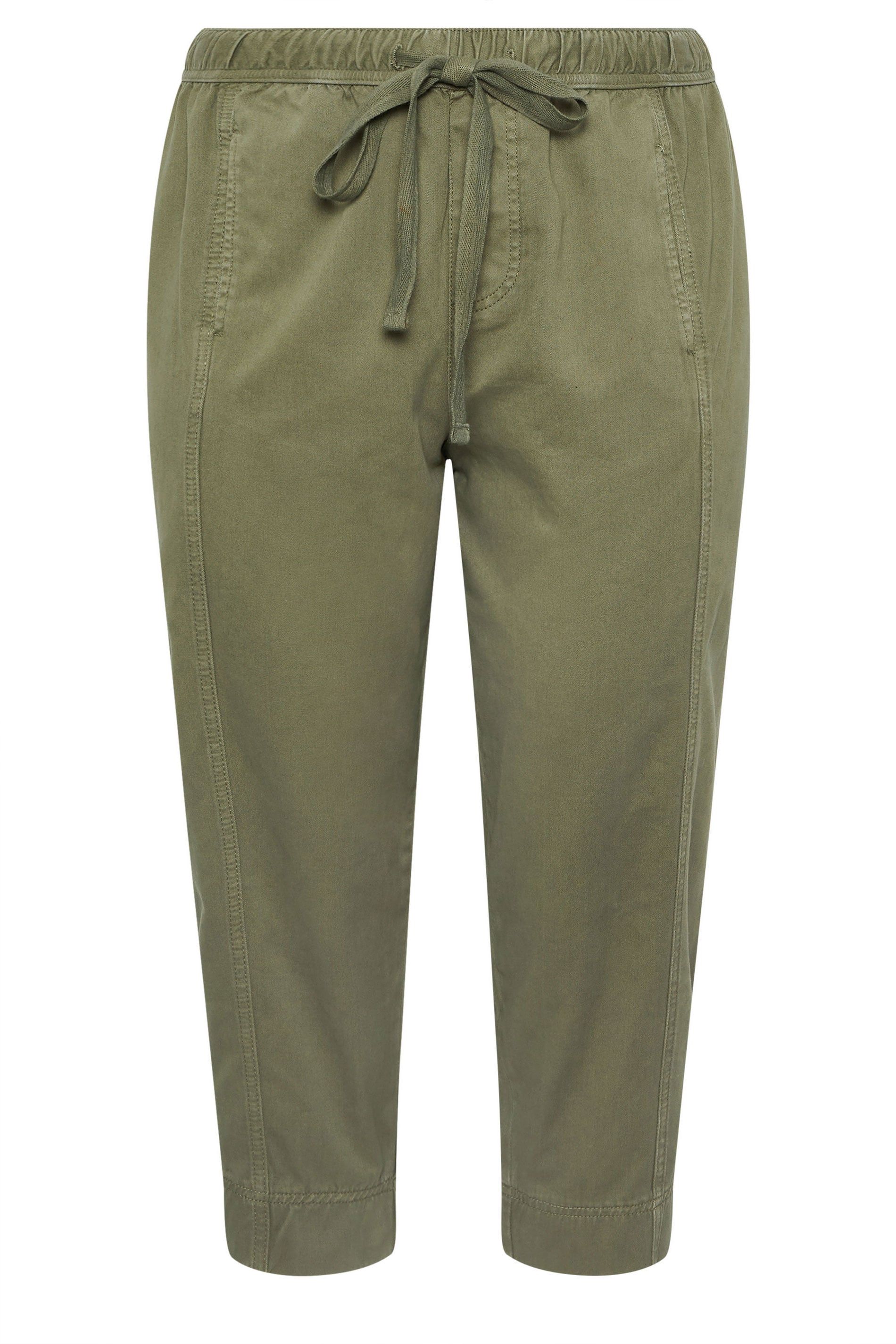 Yours Twill Barrel Leg Trousers