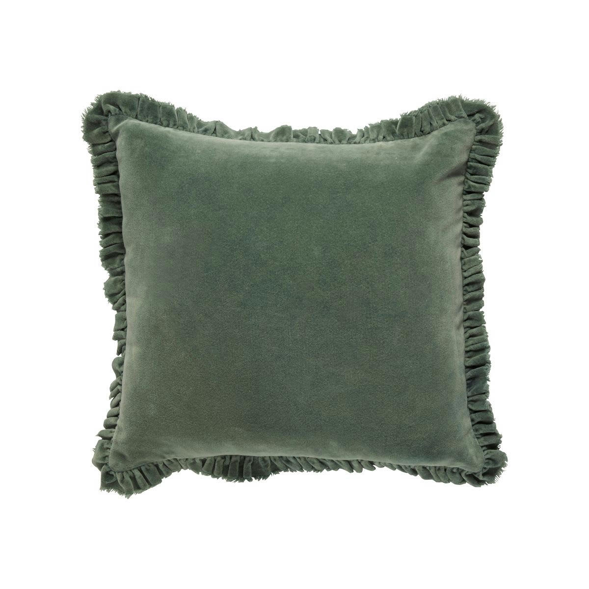 HIPPY - Coussin en coton vert amande 45 x 45 cm