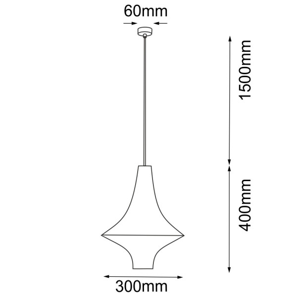 Lampa wisząca czarna ALDA 1xE27x20W wym: 190x30x30 cm Shilo