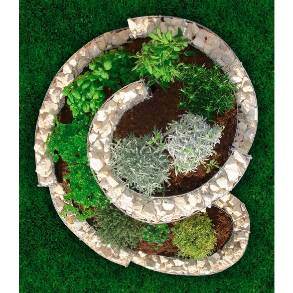 Kräuterspirale, BxHxL: 90 x 60 x 110 cm, Stahl