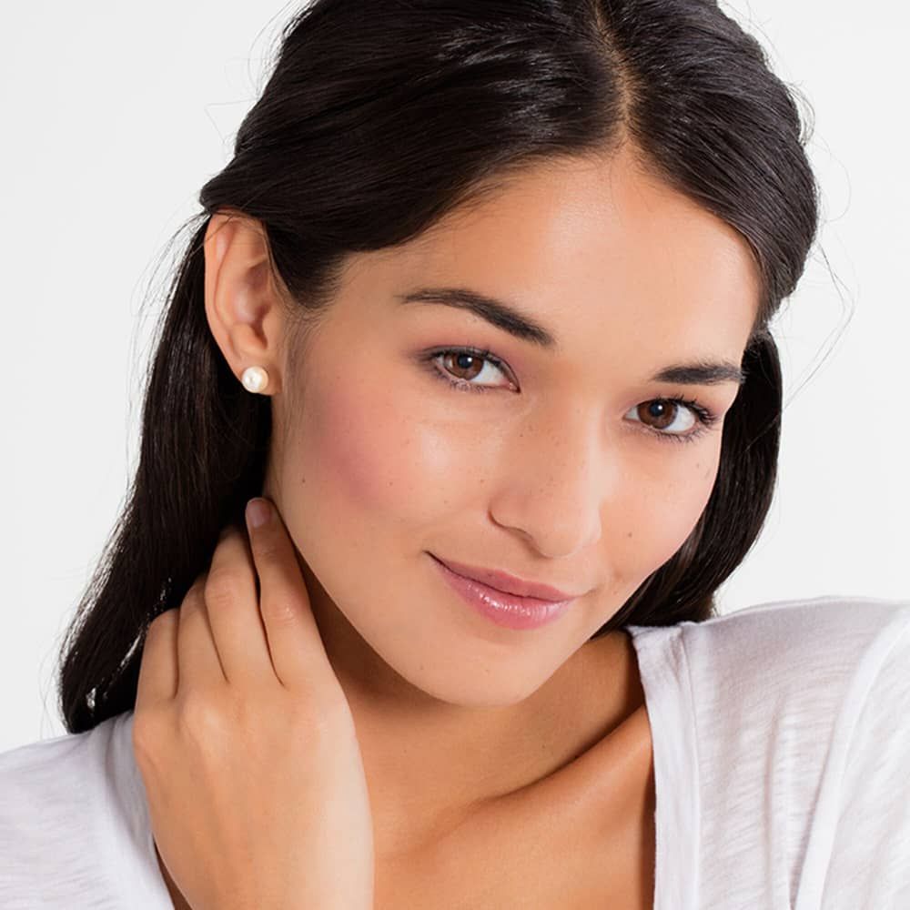 THOMAS SABO Small Simulated White Stud Earrings