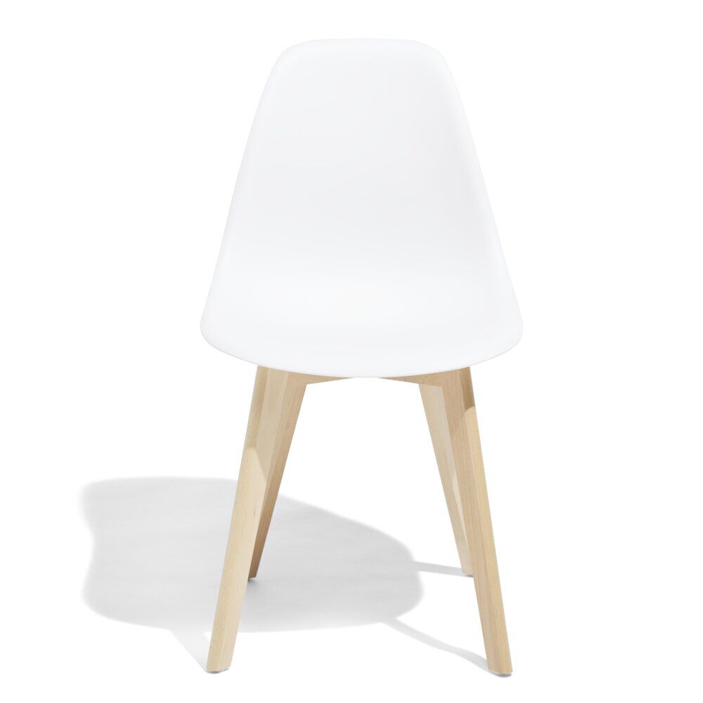 Chaise Chloé naturel et blanc L45,5xP52xH85cm