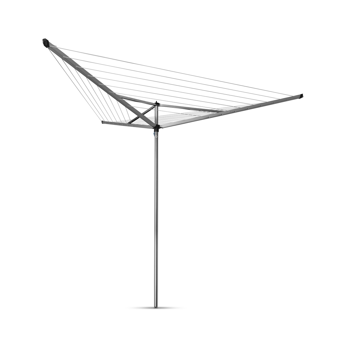 Brabantia Droogmolen Essential, 30 meter met bodemhuls, doorsnede 35 mm - Metallic Grey