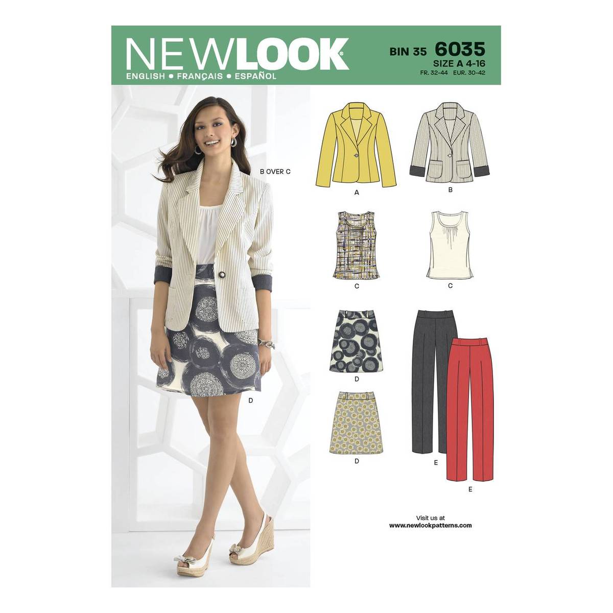 New Look Women's Separates Sewing Pattern 6035