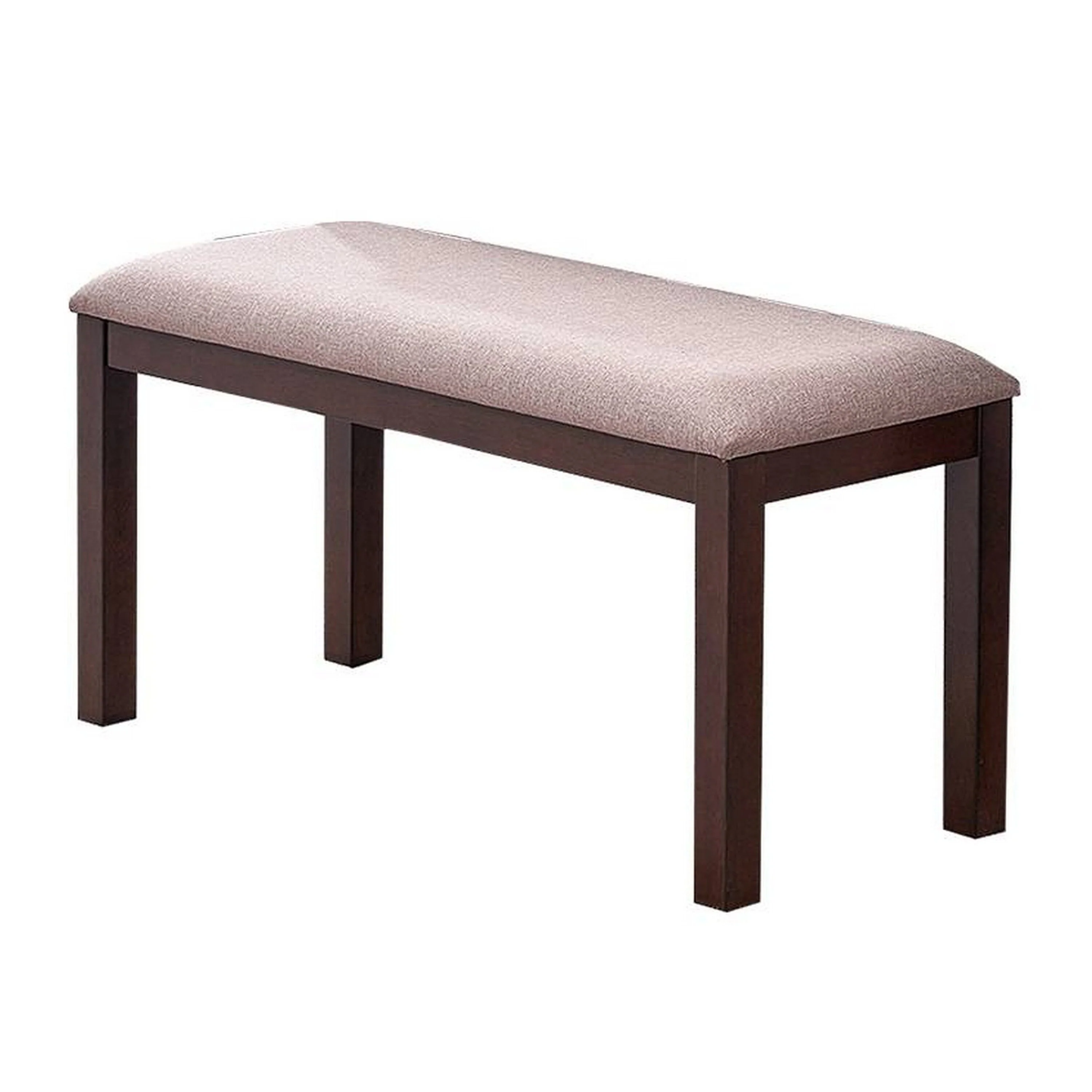 Yuzi Dining Bench, 47 Inch Classic Cherry Brown Solid Rubberwood