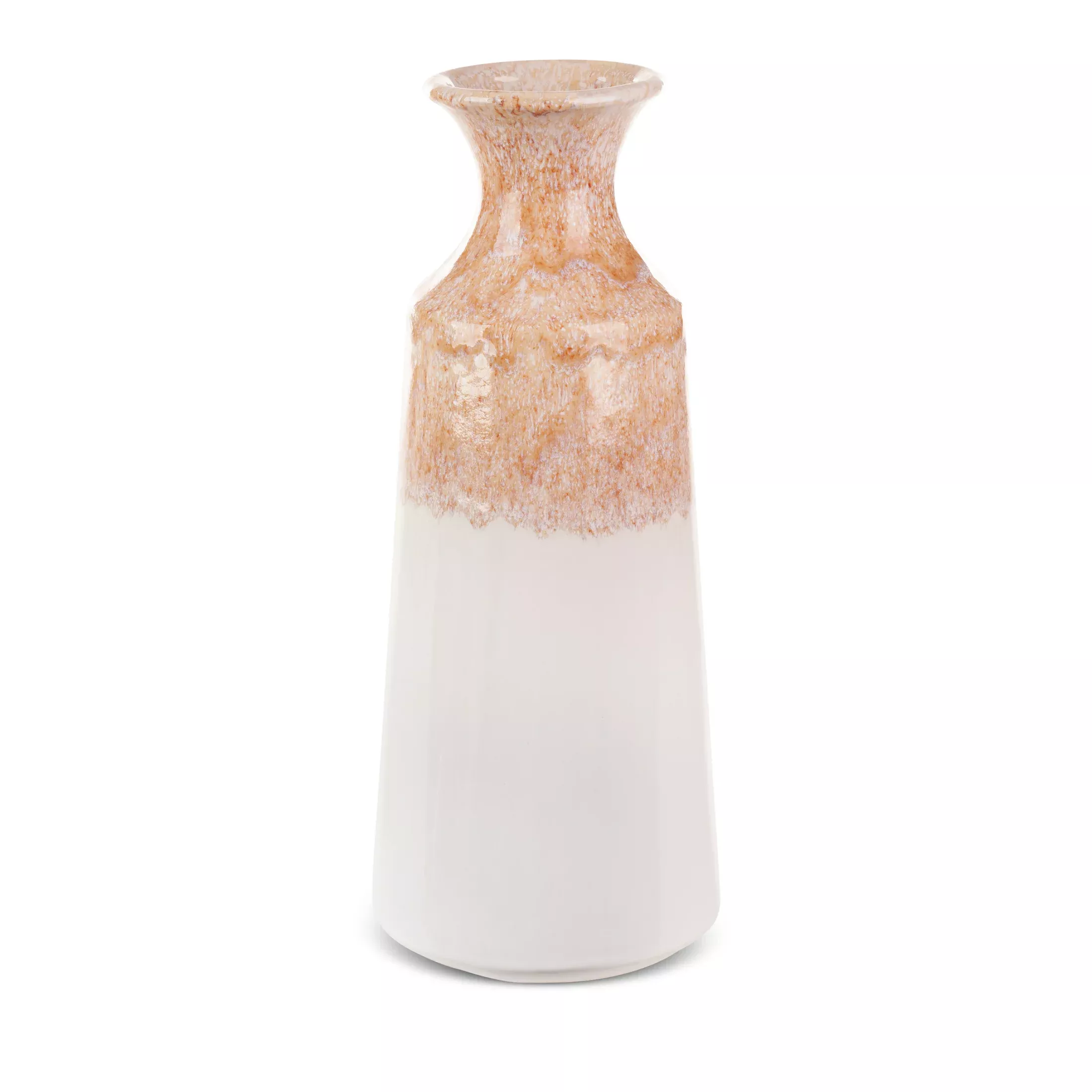 Wazon ceramiczny kremowo-beżowyz efektem ombre średnica 16x40 cm RUBEN