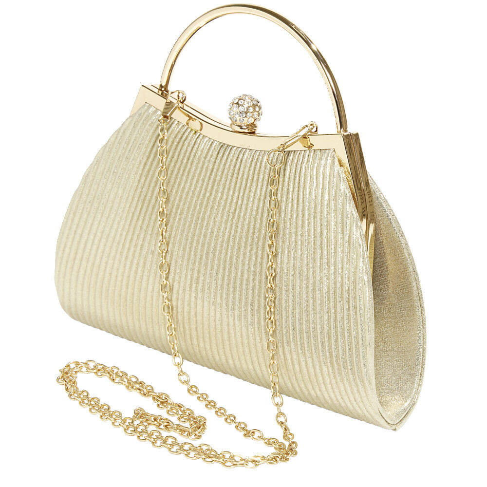 Sac à main pailleté beige 23,8x5,4xH19cm