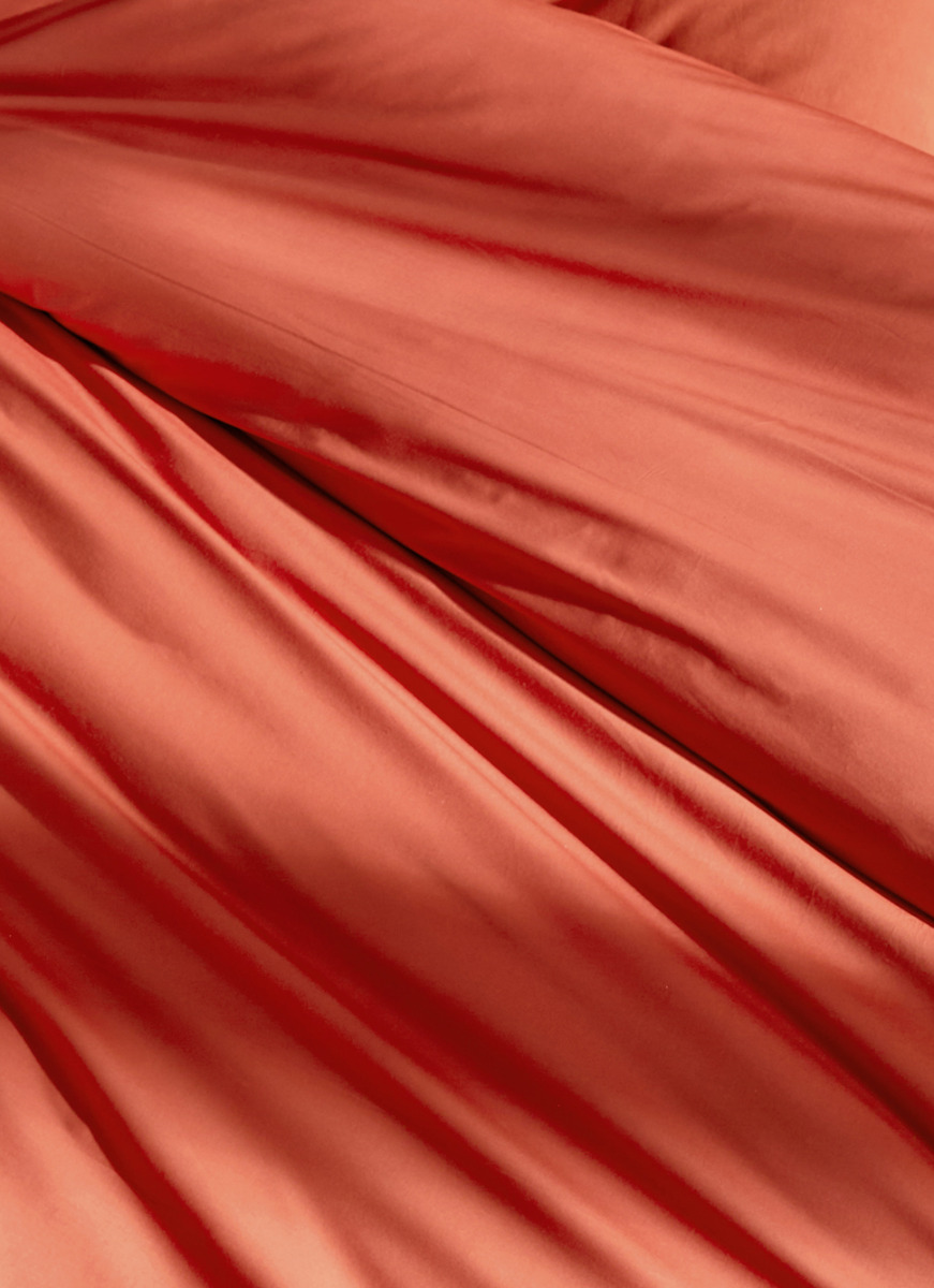 HOUSSE DE COUETTE UNIE EN PERCALE DE COTON TERRE