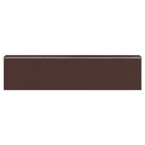 NNEVL Garden Shed Dark Brown 192x855x223 cm Galvanised Steel