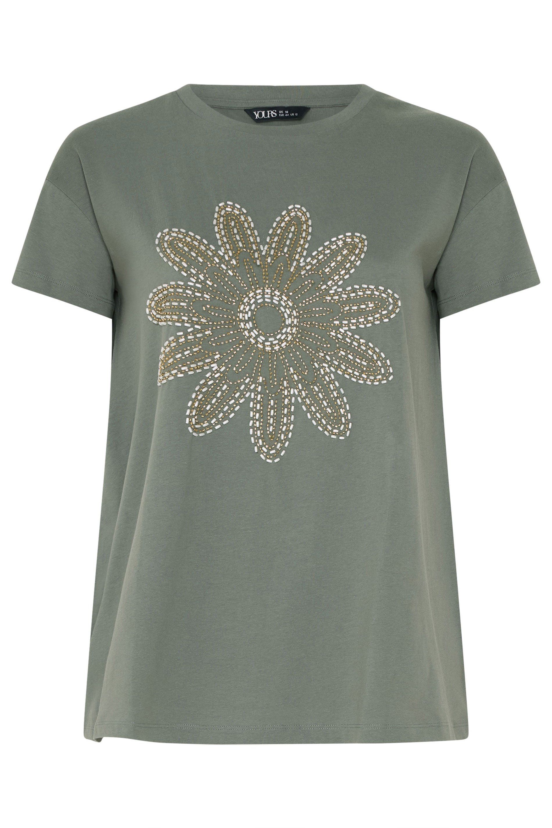 Yours Beaded Daisy T-Shirt