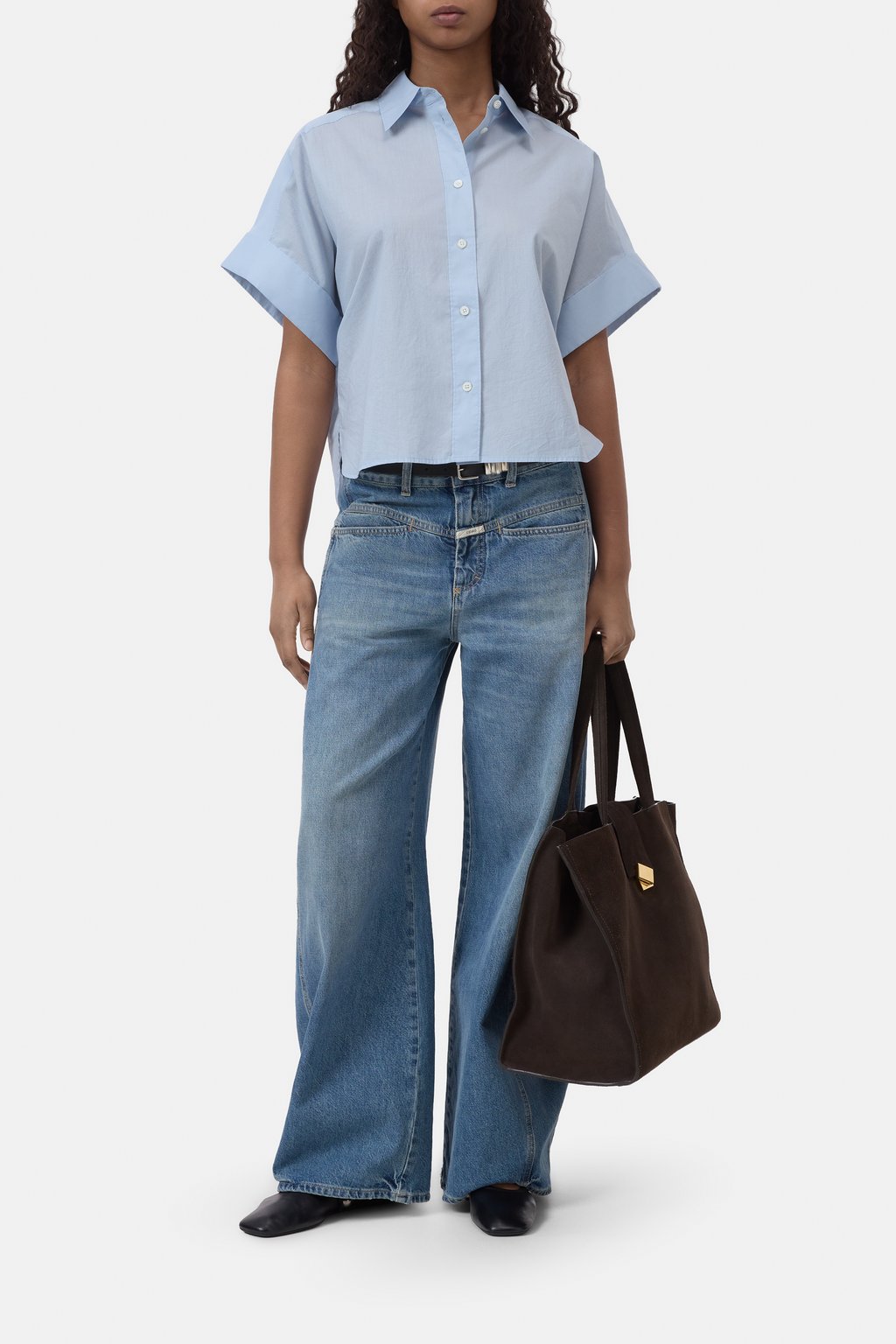 Kurzarm-Bluse aus Baumwolle