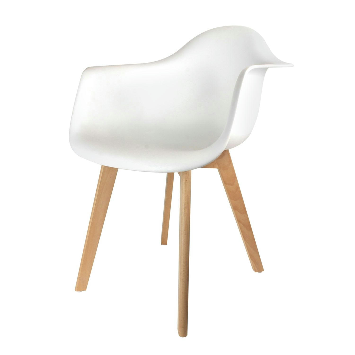 - Fauteuil scandinave enfant h.54 cm  blanc