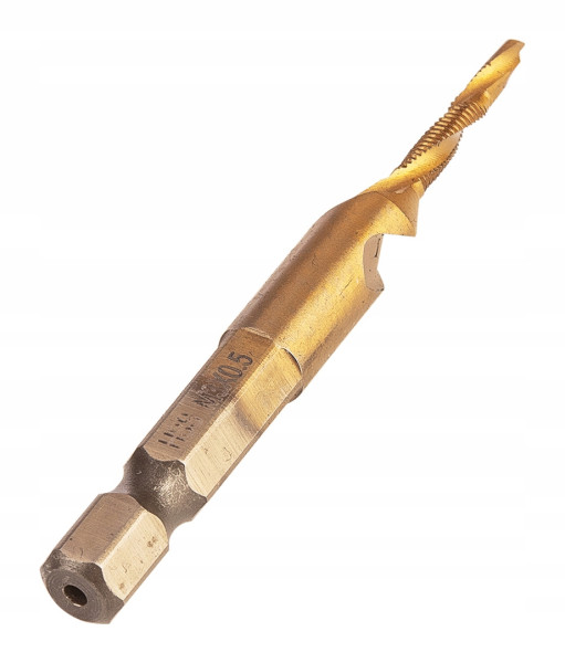 Wiertło gwintujące HSS TiN, M3x0,5 mm, Hex, gwintownik do gwintowania NEO