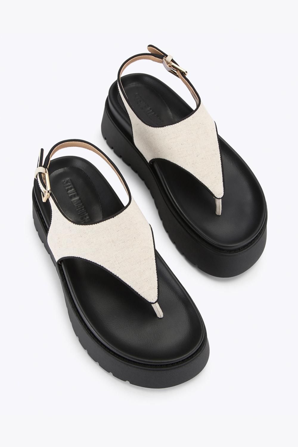 STEVE MADDEN Tabor White' Fabric Sandals