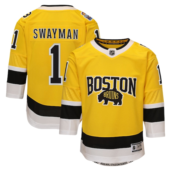Jeremy Swayman Boston Bruins Outerstuff Youth 2026 NHL Stadium Series Premier Jersey - Gold