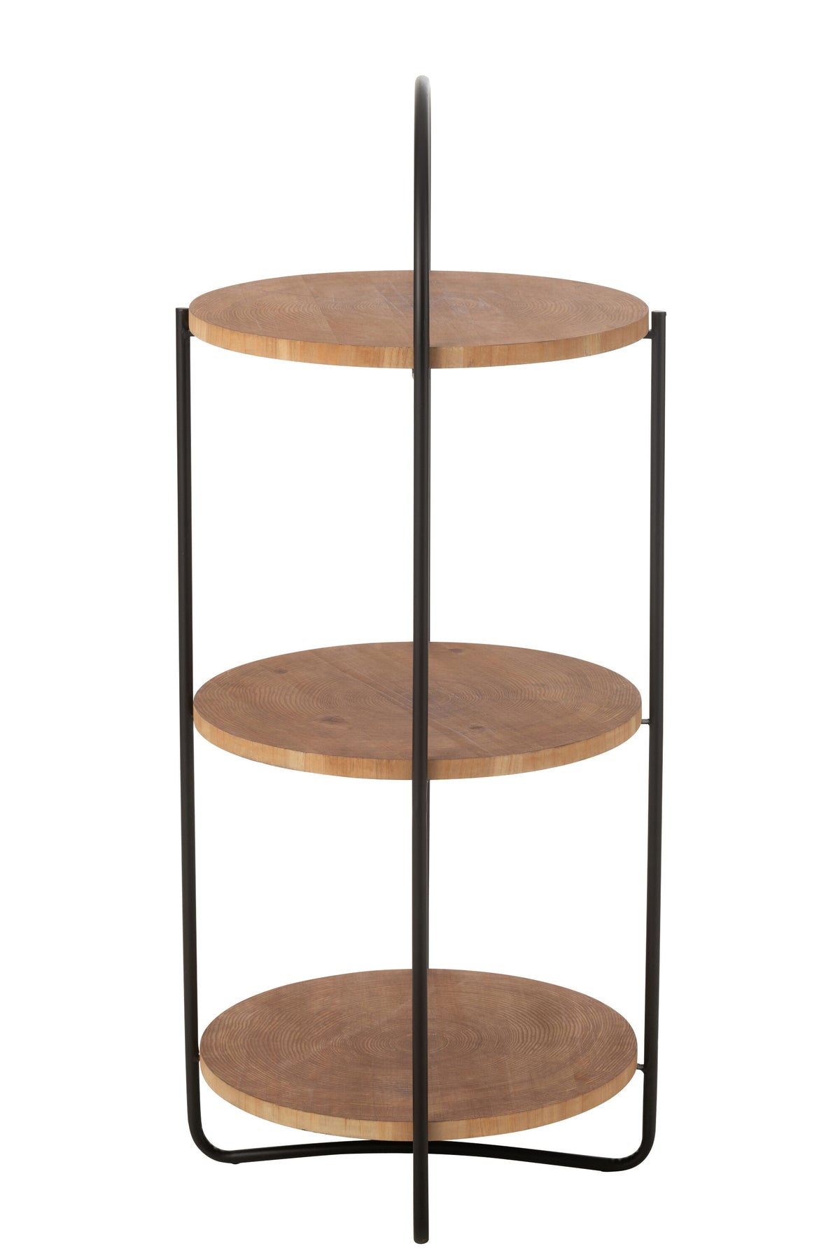 J-Line rek Mia - ijzer - naturel/zwart