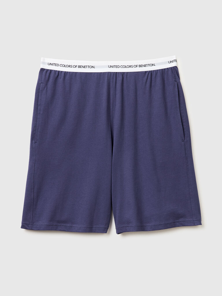 Bermuda shorts with logo elastic