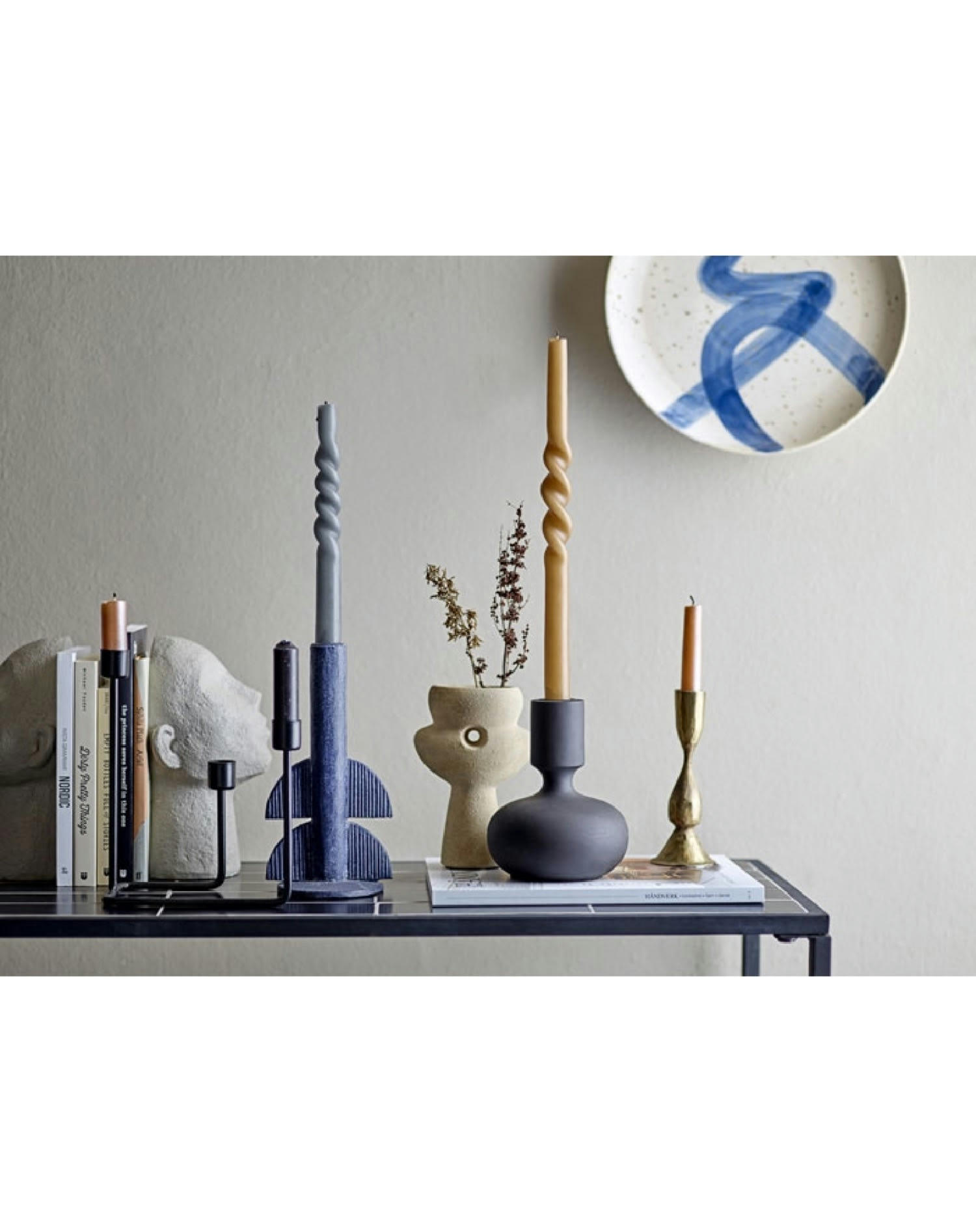 BALDUR - Serre-livres en polyrésine gris