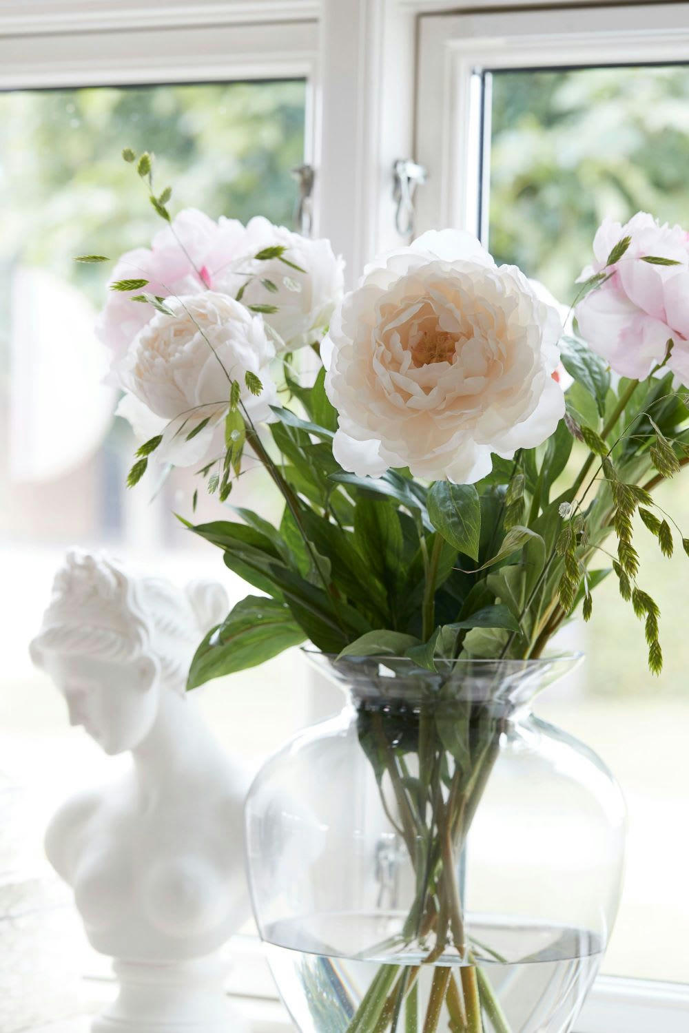 - Vase en verre transparent H30