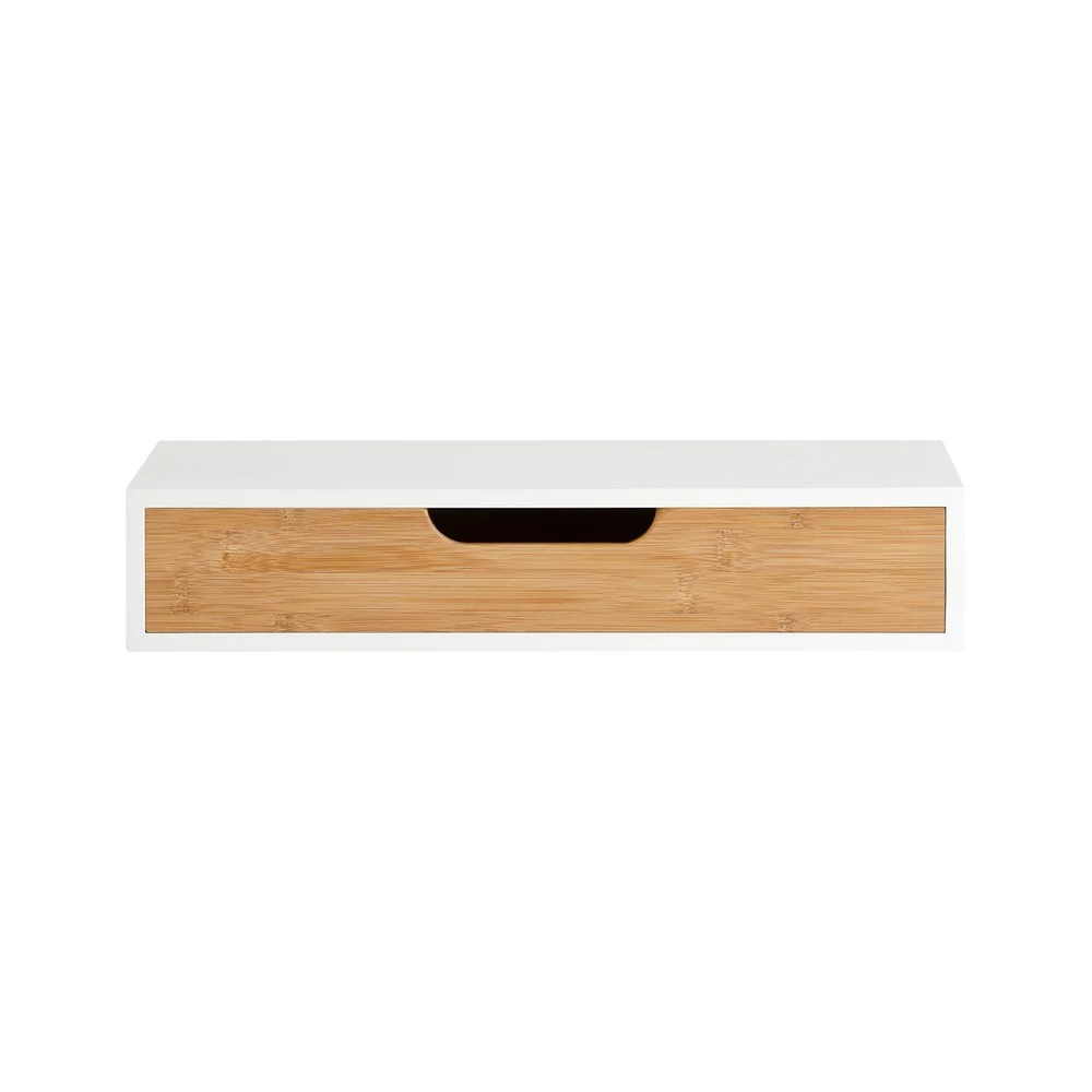 SoBuy Szafka ścienna z jedną szufladą 40x24.5x8cm Nowoczesny FRG92-NW