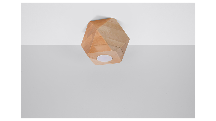 Lampa natynkowa Woody 1 drewniana brązowa