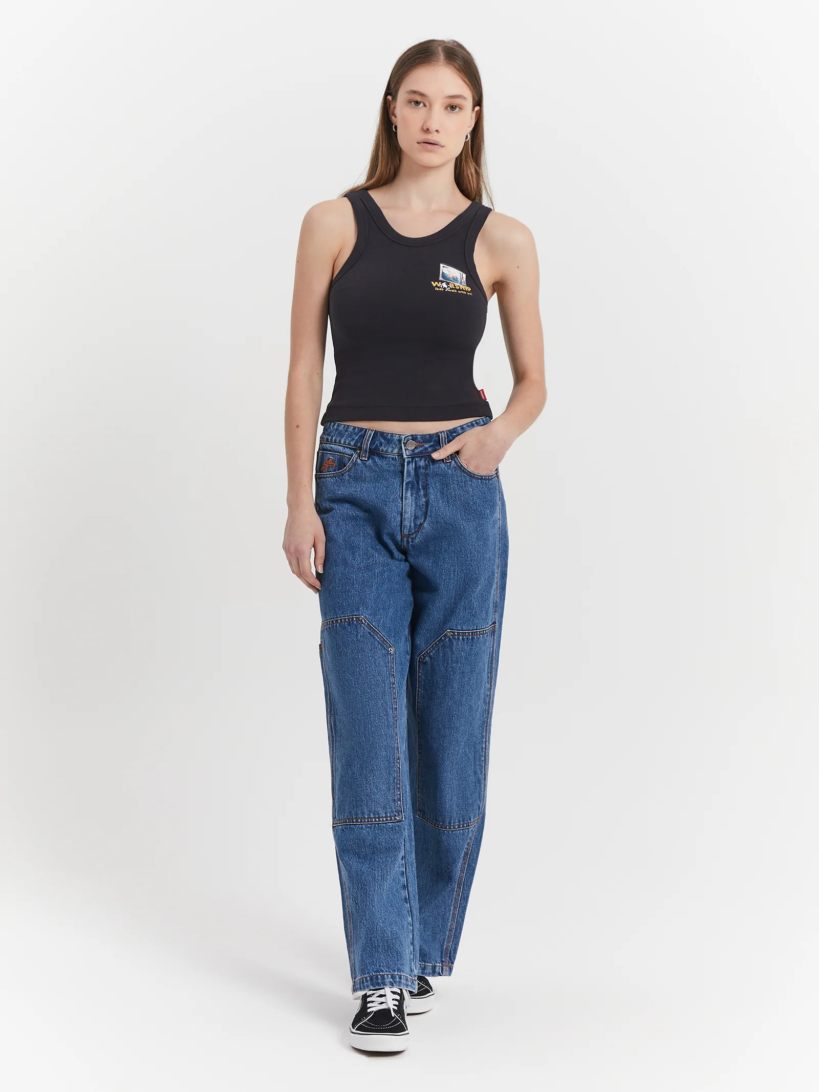 Double-Knee Slouch Jeans