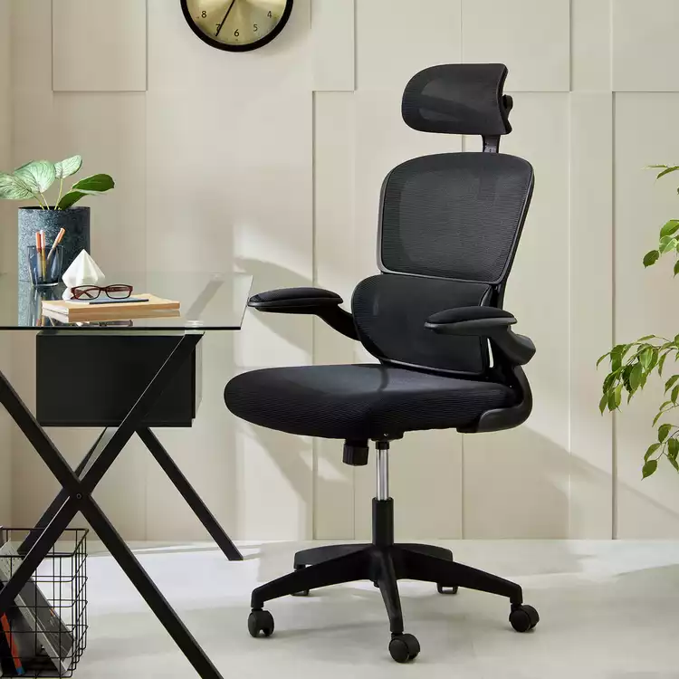 Habitat Oxley Mesh Office Chair - Black