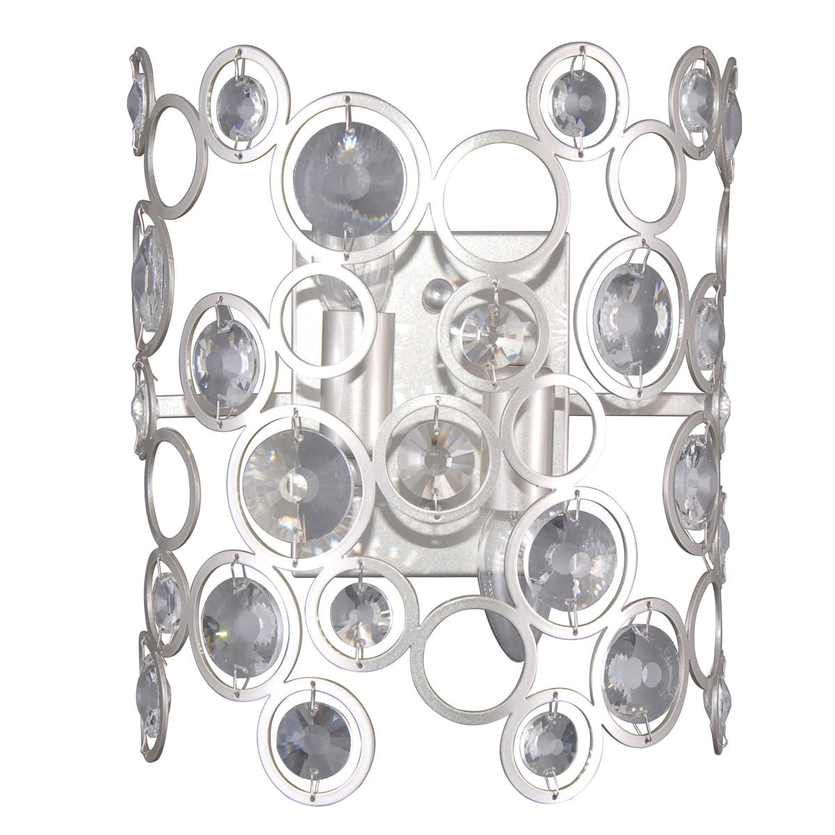 Kinkiet srebrny NARDO 2xE14x40W wym:30x25x13,5cm IP20 Italux