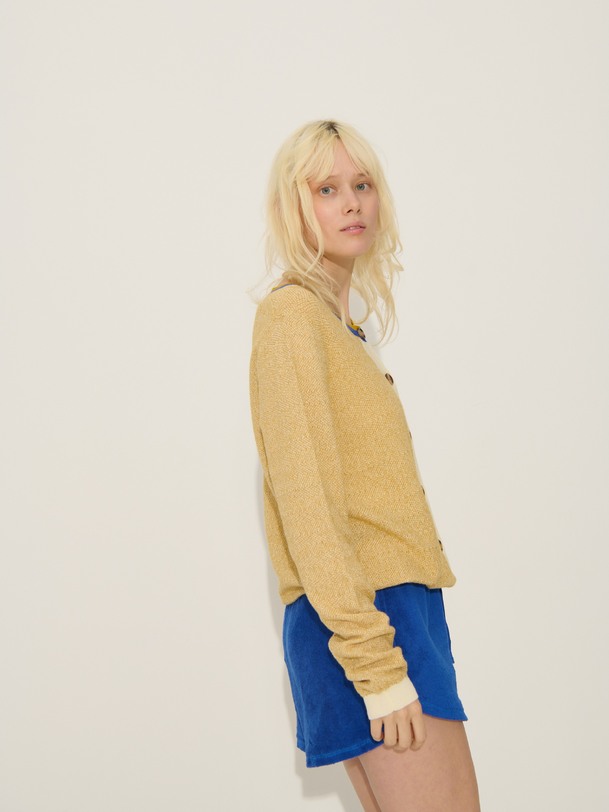 Gilet jamie ivoire-caramel