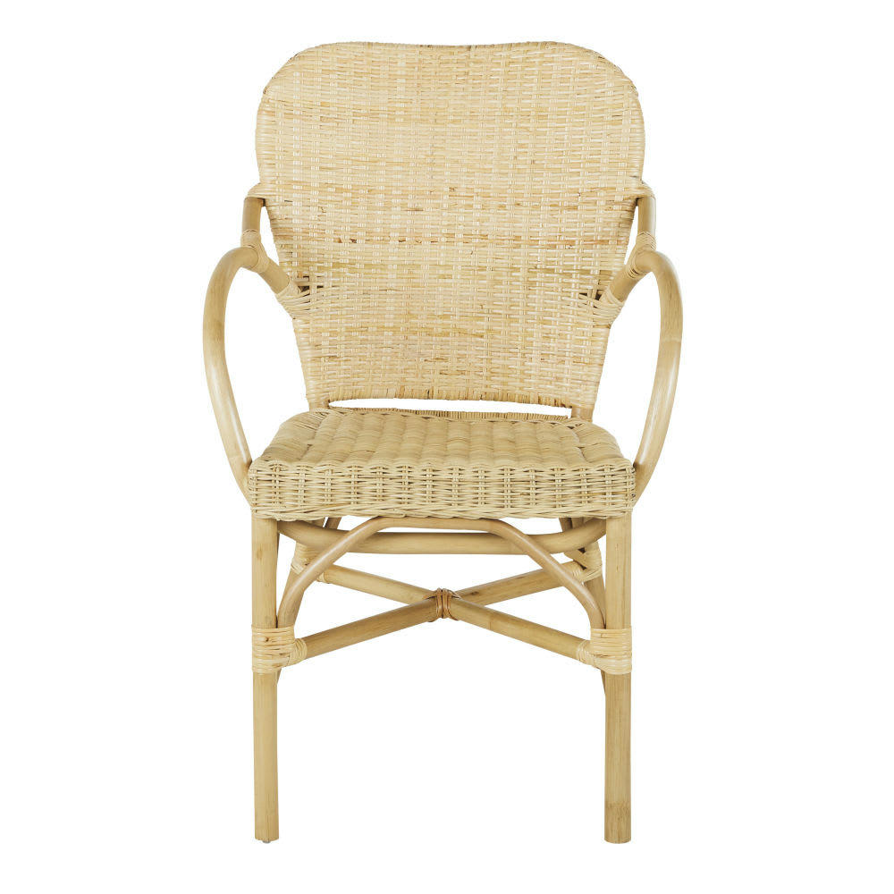 Kintamini Business - Chaise professionnelle en rotin beige