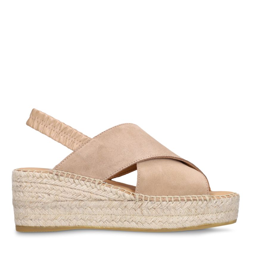 Manfield Taupe suède sleehakken