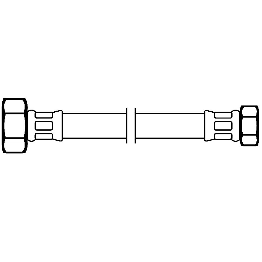 FLEKSIBEL SLANGE DN8 FXF 1/2"X3/8" 40CM