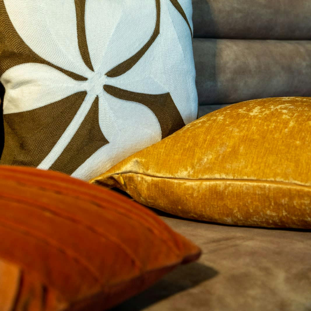 - Coussin - jaune en polyester 45x45 cm uni