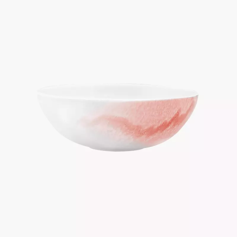 Miseczka DUKA SOLVIND 17 cm różowa biała porcelanowa