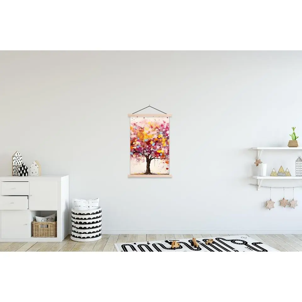 MuchoWow - Schoolplaat/ wandhanger - Aquarel - Boom - Kunst - Abstract